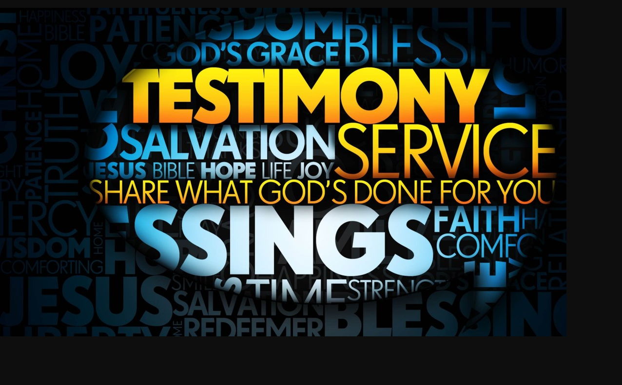 Christian words like "testimony" "blessings" and "salvation"
