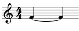 musical notation that looks a little like it's smiling.